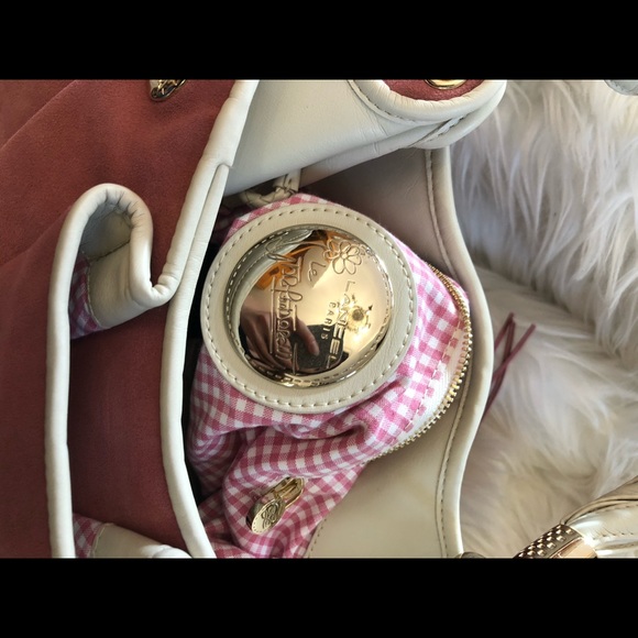 Lancel Brigitte Bardot Pink Suede Tote Bag - Picture 5 of 11
